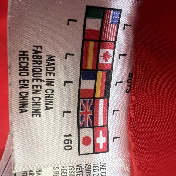 Spyder Boys Dark Gray Red Puffer Full Zip Jacket Hoodie Pockets Size L (14-16) - Picture 11 of 16